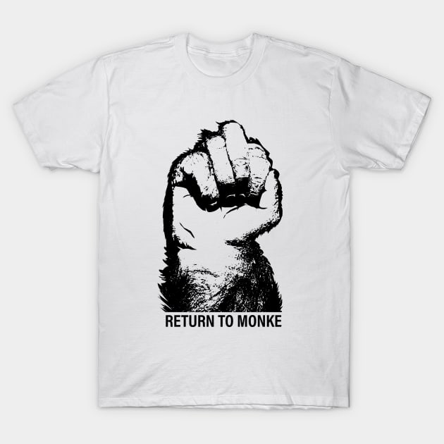 Reject Humanity, Return to Monke T-Shirt by LukeRosenbergCreative